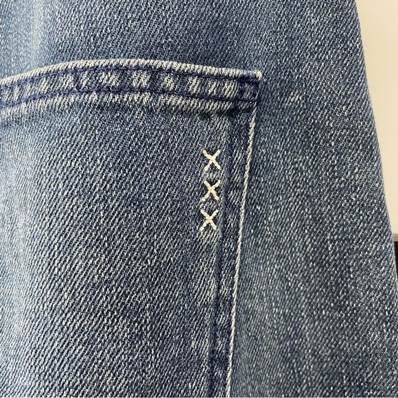 [26l] Scotch & Soda Silver Light Wash Studded Hi Rise 60’s Flare Leg Denim Jean - Picture 11 of 16